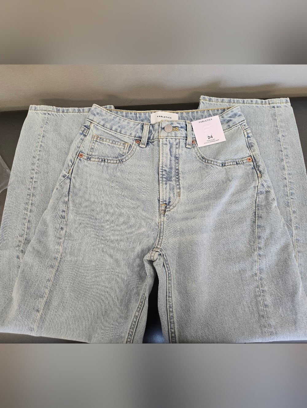 Fabletics Women's High Rise Barrel Jeans